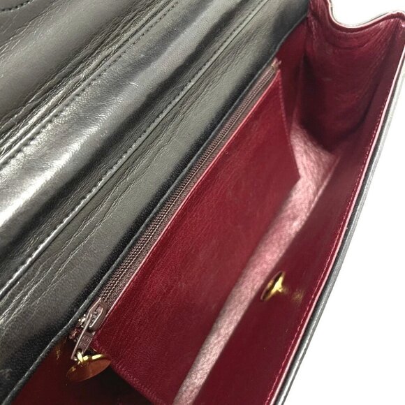CHANEL Pochette Chain bag Shoulder Bag Lambskin Leather Black/GoldHardware - Picture 6 of 13